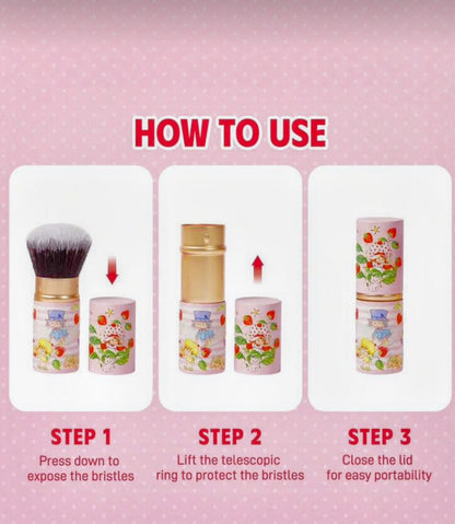 Strawberry Shortcake Retractable Powder Brush