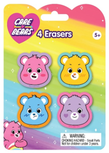 Care Bears 4 Ct Erasers