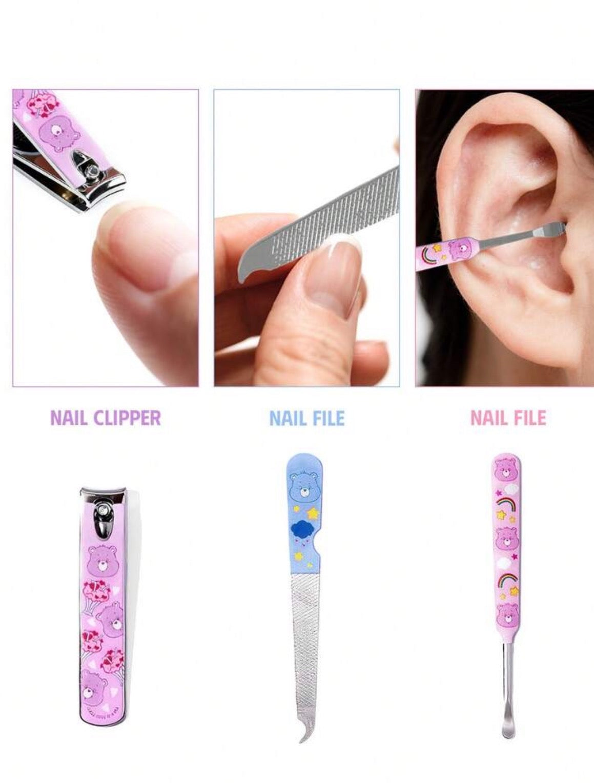 Care Bears 3-Piece Nail Care Set