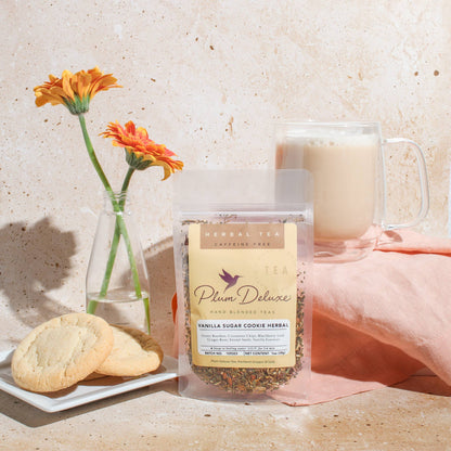 Coming soon! 
Vanilla Sugar Cookie Herbal Tea - Loose Leaf Dessert Tea