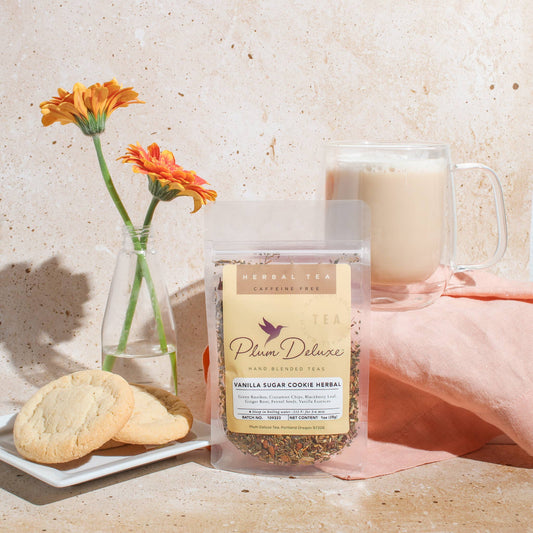 Coming soon! 
Vanilla Sugar Cookie Herbal Tea - Loose Leaf Dessert Tea