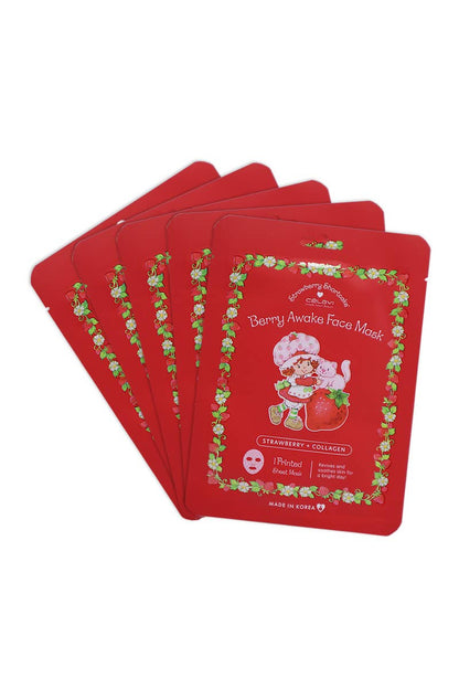 Strawberry Shortcake  - Strawberry + Collagen Sheet Mask - 5 pcs Set