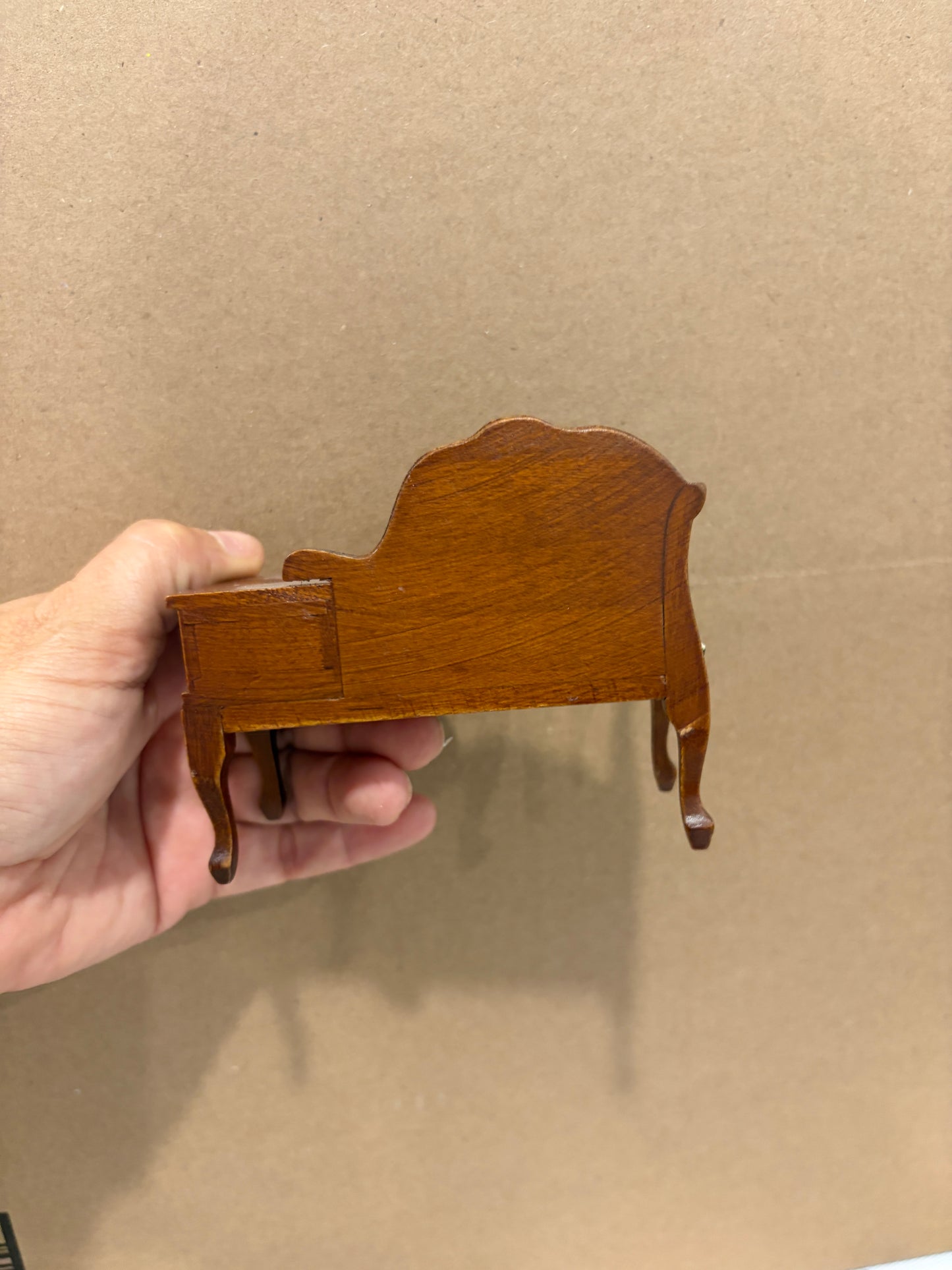 1:12 Scale Miniature Antique Floral Telephone Bench