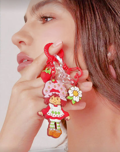 Strawberry Shortcake 3D Strawberry Flower Keychain