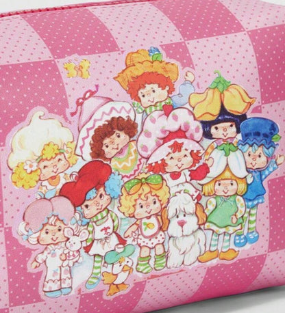 Strawberry Shortcake & Friends Pink Plaid Makeup Bag