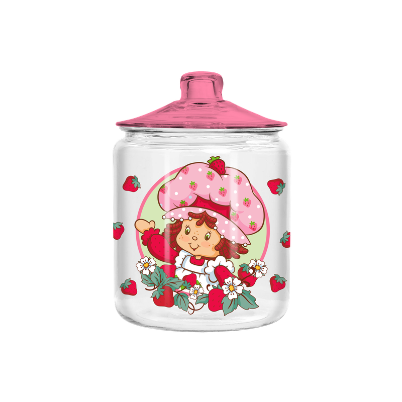 Waving Hi Circle 6" Glass Jar w Lid