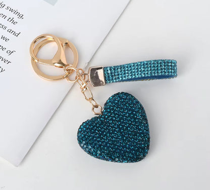 Heart Crystal Bag Charm