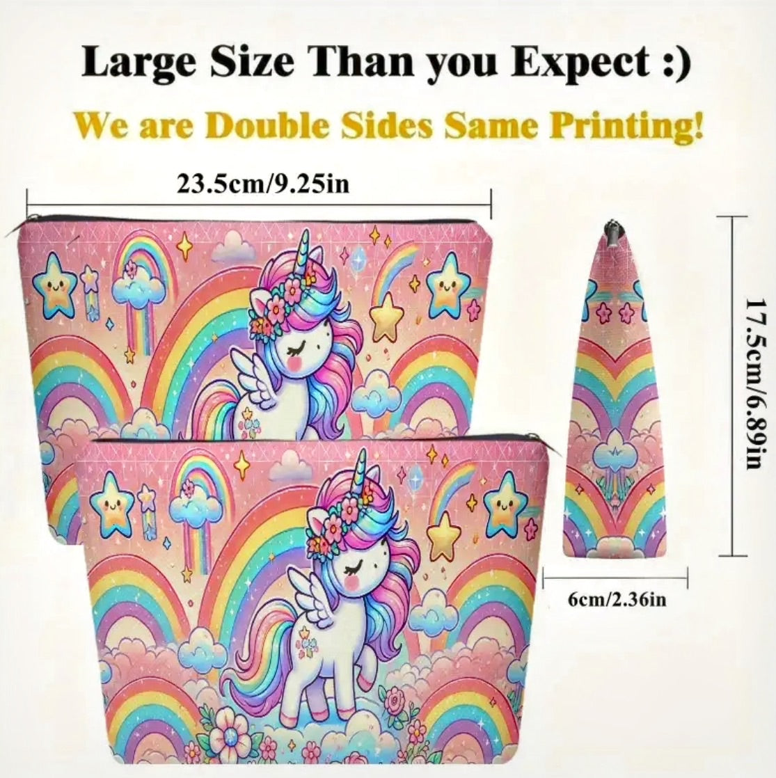 Rainbow Unicorn Makeup Bag