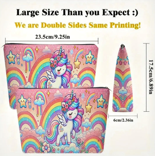 Rainbow Unicorn Makeup Bag
