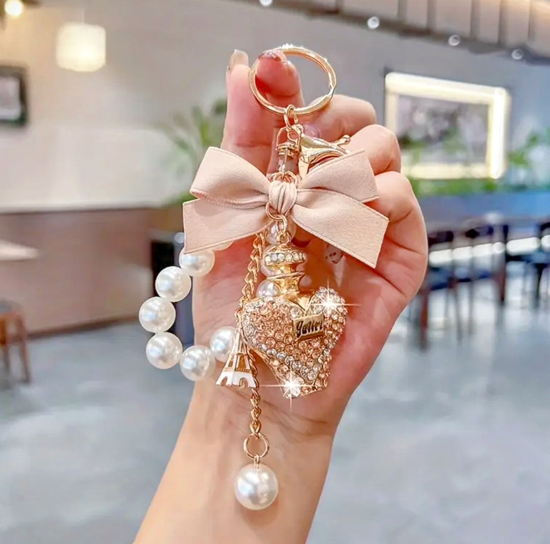 Single Rhinestone Bottle Bag Charm