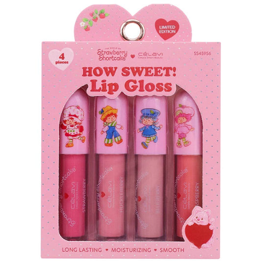 JOIA ACCESSORIES - CELAVI STRAWBERRY SHORTCAKE VDAY 4PC LIP GLOSS SE, SS 45956
