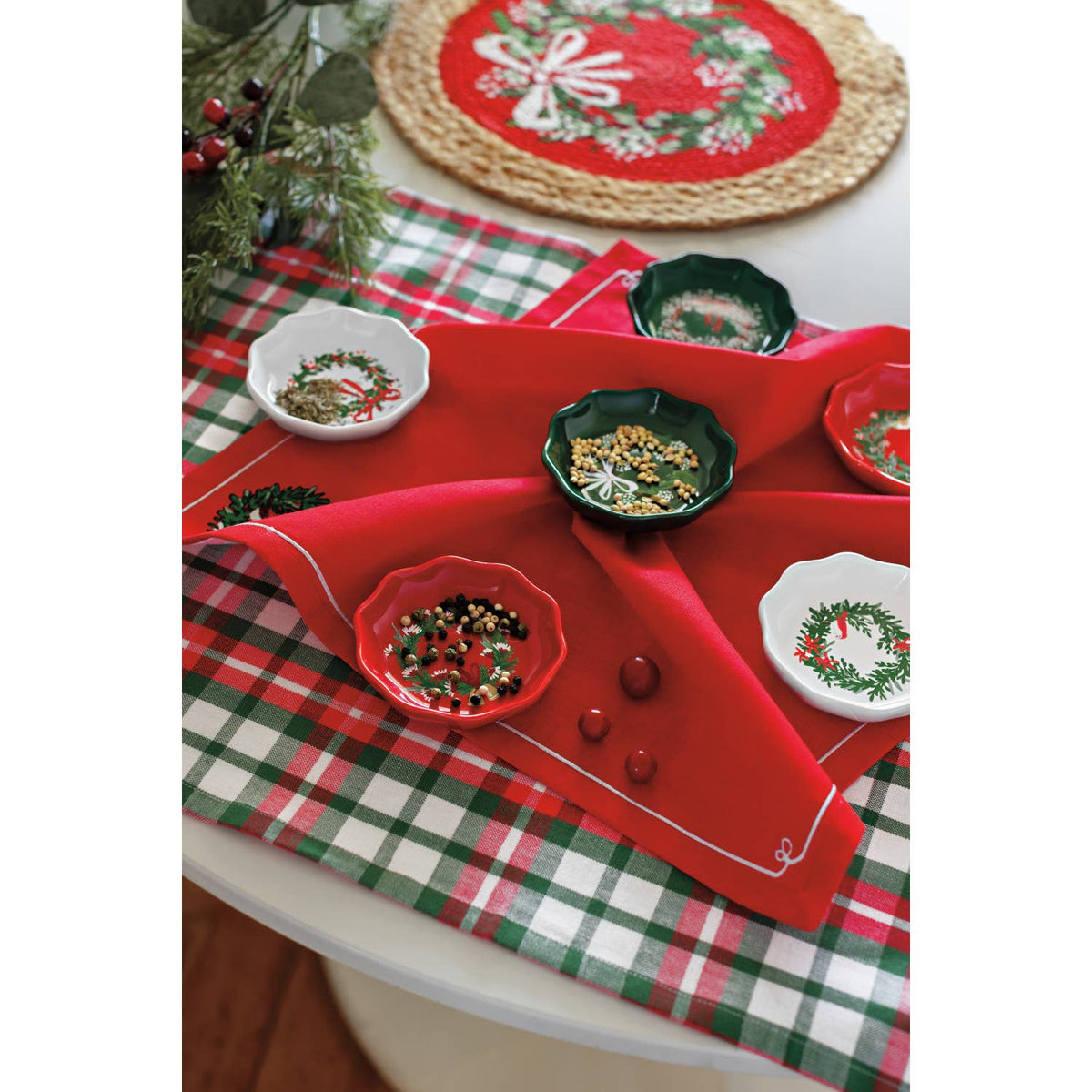 Wreaths Shaped Christmas Trinket Trays