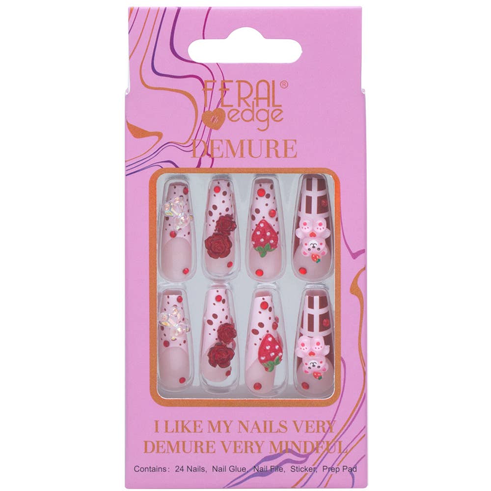 Valentine’s Day Heart Press-On Nails