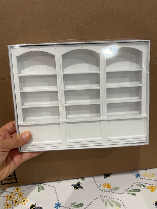 1:12 Scale Miniature Wall Display Shelving Unit