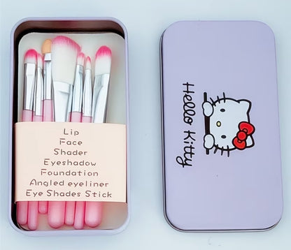 Hello Kitty 7 pc Makeup Brush Set in Tin