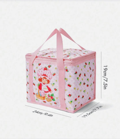 Strawberry Shortcake Cooler Bag – White & Pink 🍓