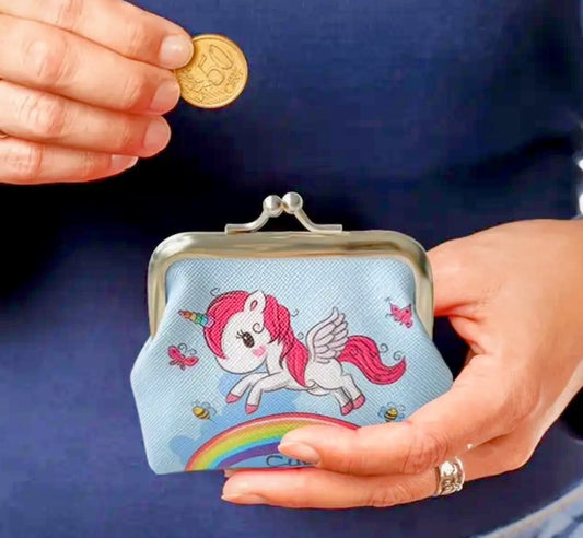Unicorn Print Coin Purse & Key Holder