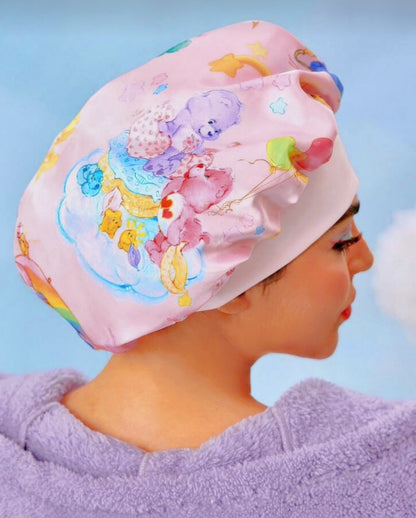 Care Bears Pink Heart & Rainbow Cloud Double-Layer Hair Care Cap