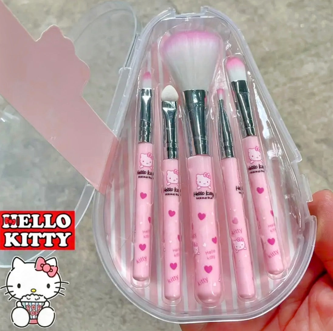 5 pcs Hello Kitty, Makeup Brush Set