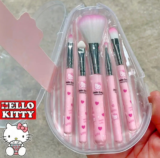 5 pcs Hello Kitty, Makeup Brush Set