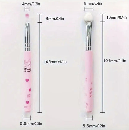 Hello Kitty Pink Cartoon Makeup Brush Set – 7 Piece