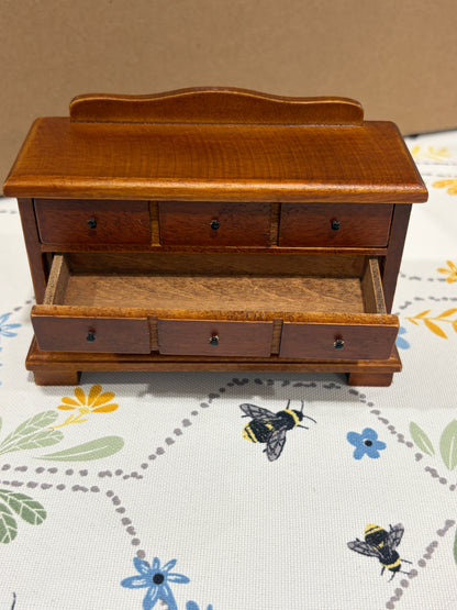 1:12 Scale Miniature Antique 9-Drawer Apothecary Chest