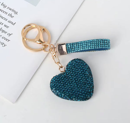 Heart Crystal Bag Charm