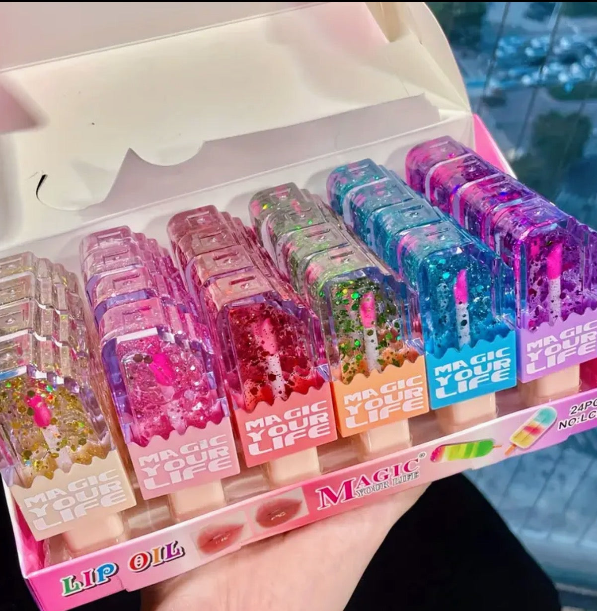 Ice Cream Glitter Lip Stain – Temperature-Change Tinted Lip Oil