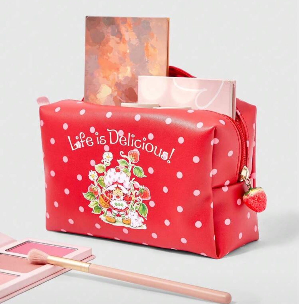 Strawberry Shortcake Red Makeup Bag