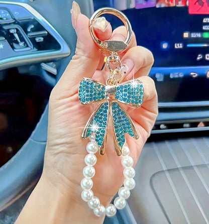 Rhinestone Bowknot Bag Charm