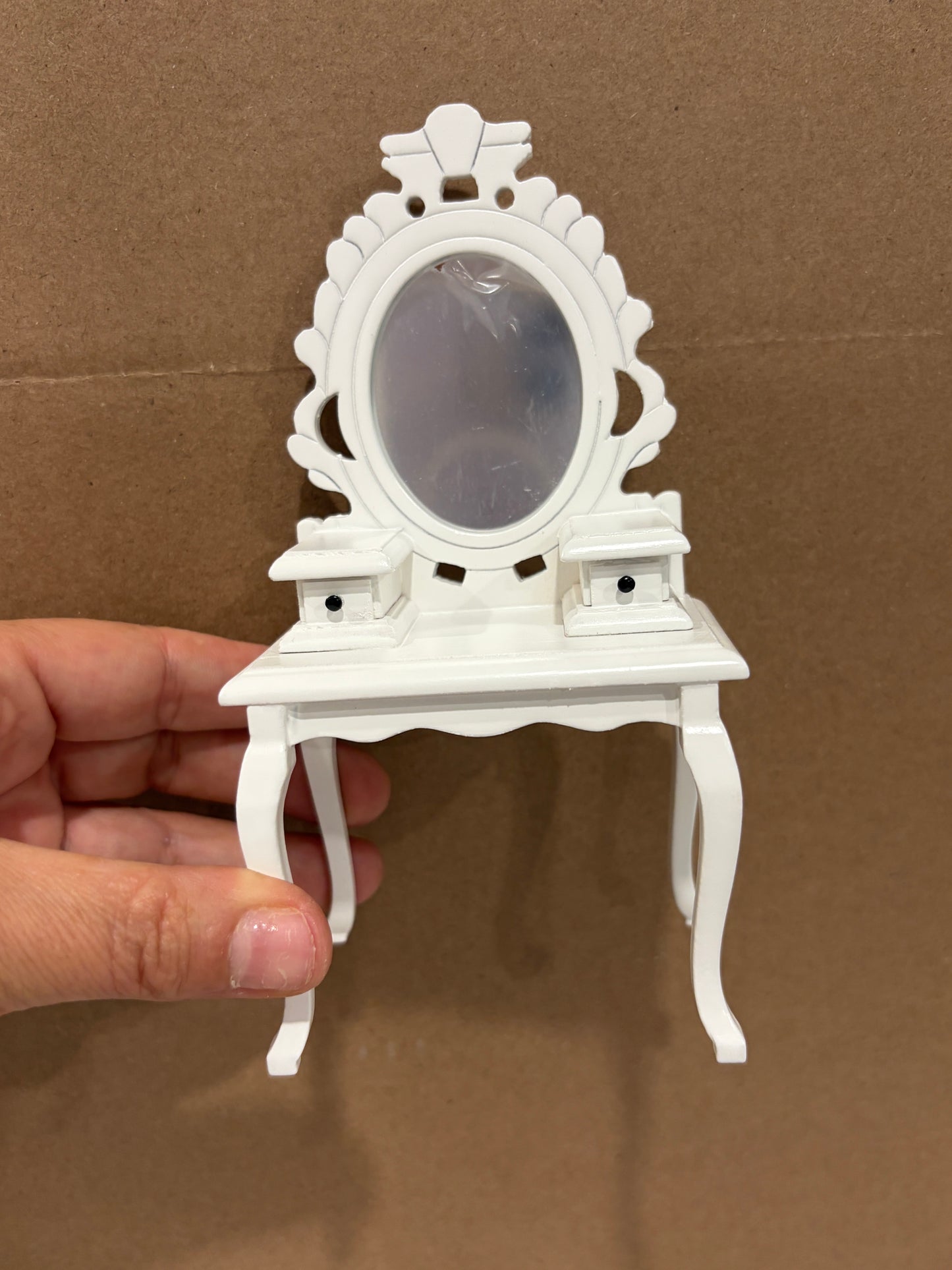 1:12 Scale Miniature Antique Vanity & Chair Set