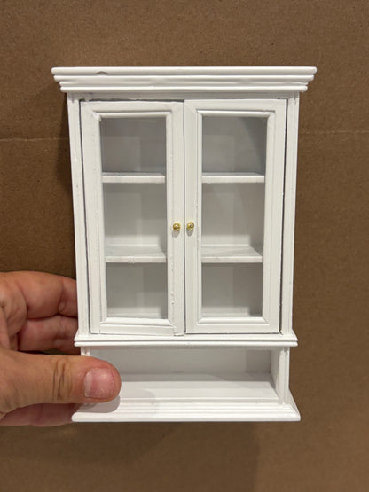 🤍 1:12 Scale Miniature White Kitchen Pantry Cabinet