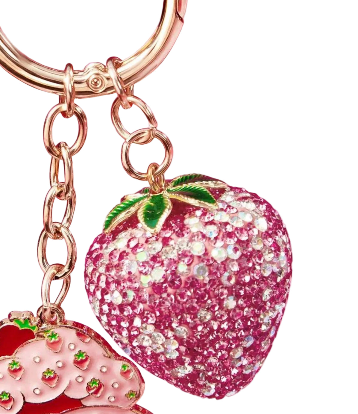 Shortcake Rhinestone Bag Charm & Keychain 🍓