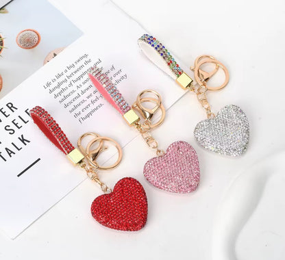 Heart Crystal Bag Charm