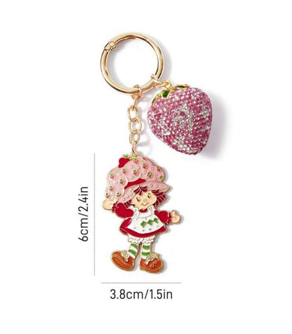 Shortcake Rhinestone Bag Charm & Keychain 🍓