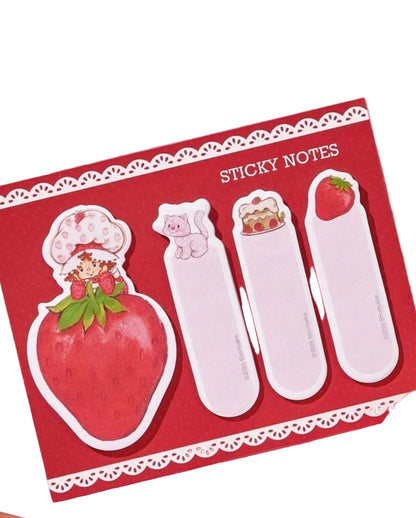 Shortcake Sticky Notes & Page Tabs Set 🍓