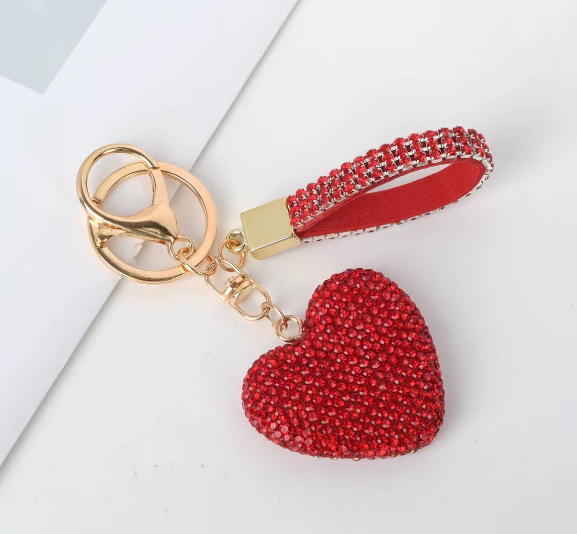 Heart Crystal Bag Charm