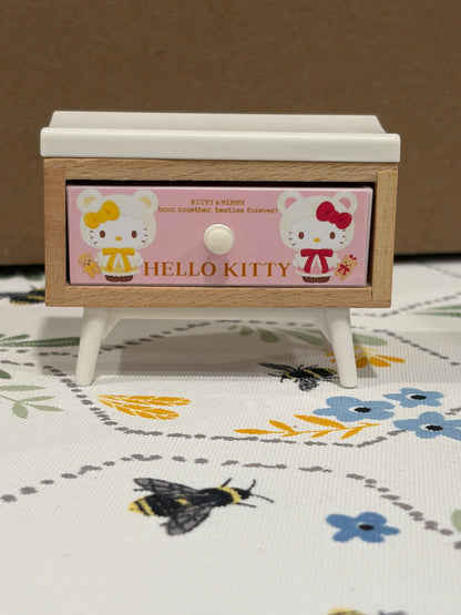 Hello Kitty & Mimmy Miniature Nightstand – 1:12 Scale