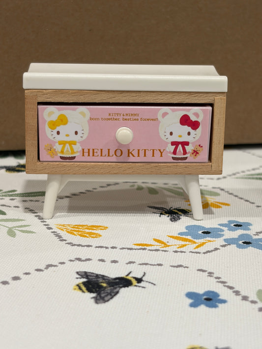 Hello Kitty & Mimmy Miniature Nightstand – 1:12 Scale