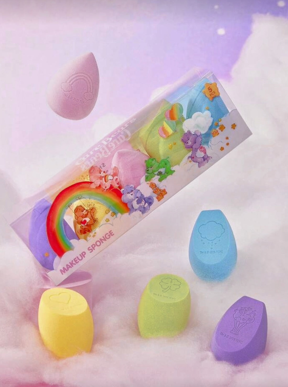 Care Bears 5-Piece Makeup Sponge Set