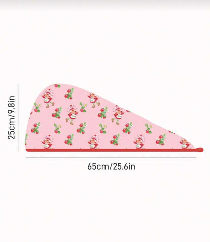 Strawberry Shortcake Head Towel Wrap