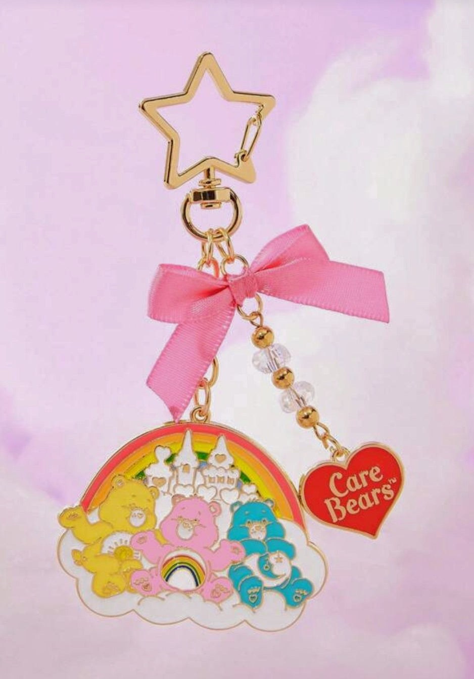 Care Bears Bag Charm – Rainbow & Care Bear Castle