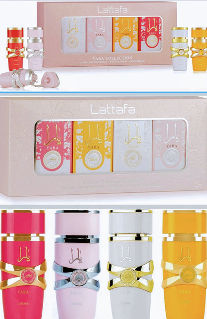 Lattafa Yara Miniature Discovery Perfume Gift Set – 4 × 5 mL EDP