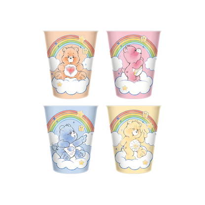 Care Bears Rainbow Set 4pc 1.5oz Plastic Mini Cup