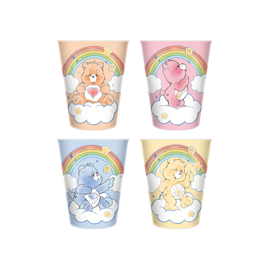 Care Bears Rainbow Set 4pc 1.5oz Plastic Mini Cup