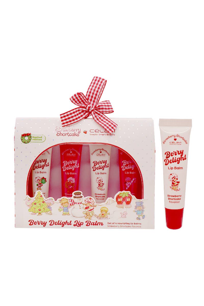 Strawberry Shortcake Berry Lip Balm - 4pcs Gift Set