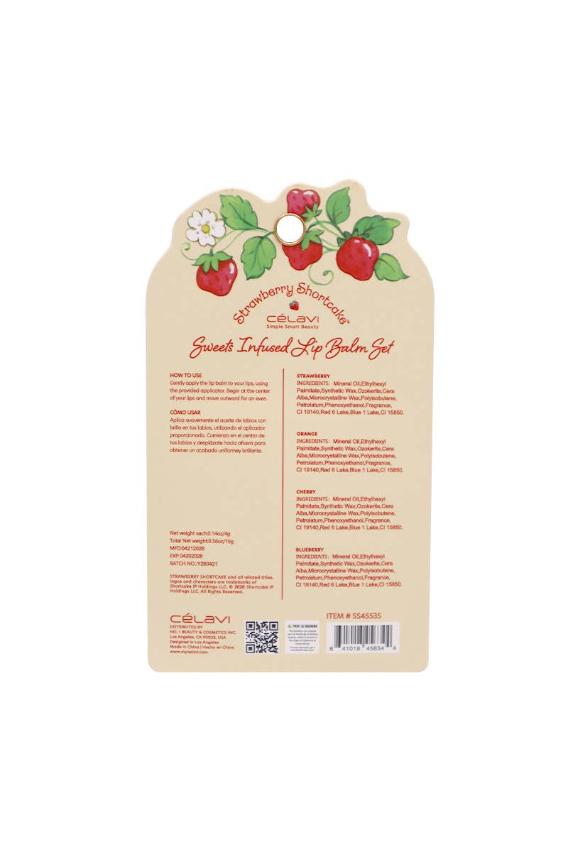 Shortcake 4 Piece Lip Balm Set