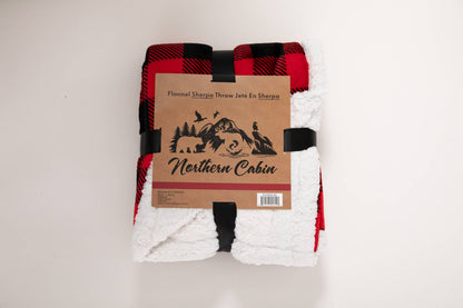 Sherpa Throw Blanket Buffalo Plaid