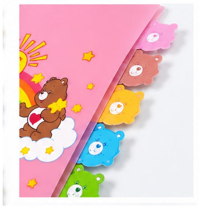 Care Bears pink A4 file folder character tab detail