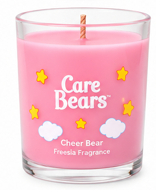 Care Bears Cheer Bear pink scented candle back